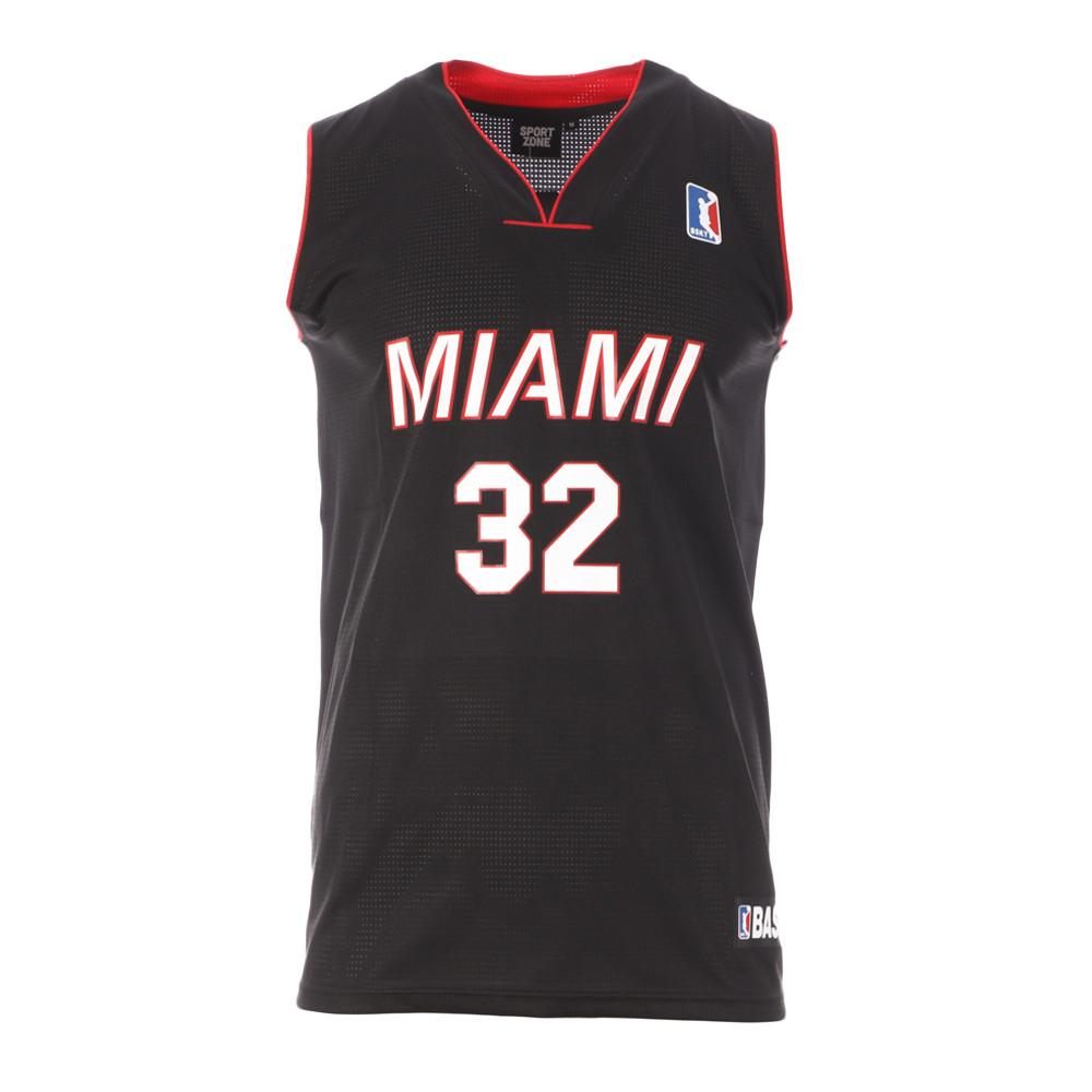Miami Maillot de basket Noir Homme Sport Zone Miami 32 pas cher