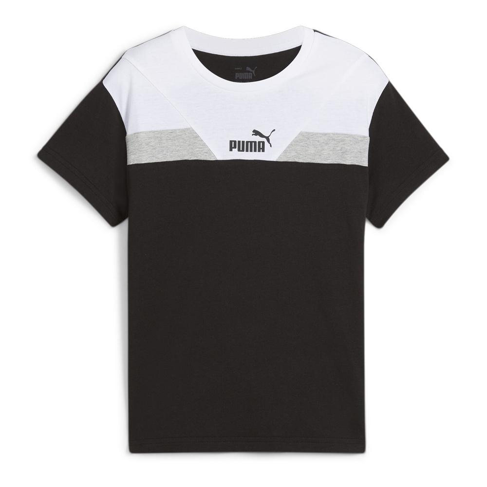 T-shirt Noir/Gris Garçon Puma Power Relaxed pas cher