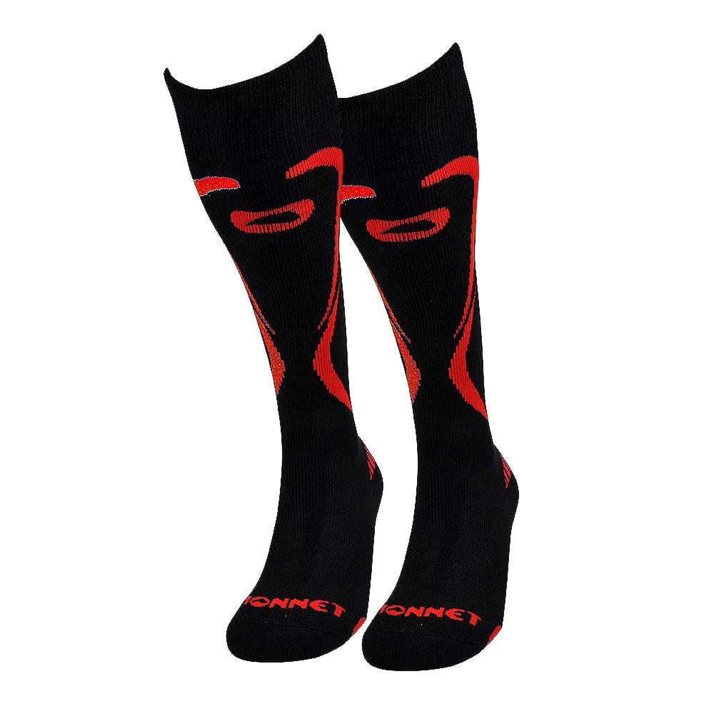 X1 Paire de Chaussettes Noir/Rouge Mixte Junior Monnet Easy Ride Kids pas cher