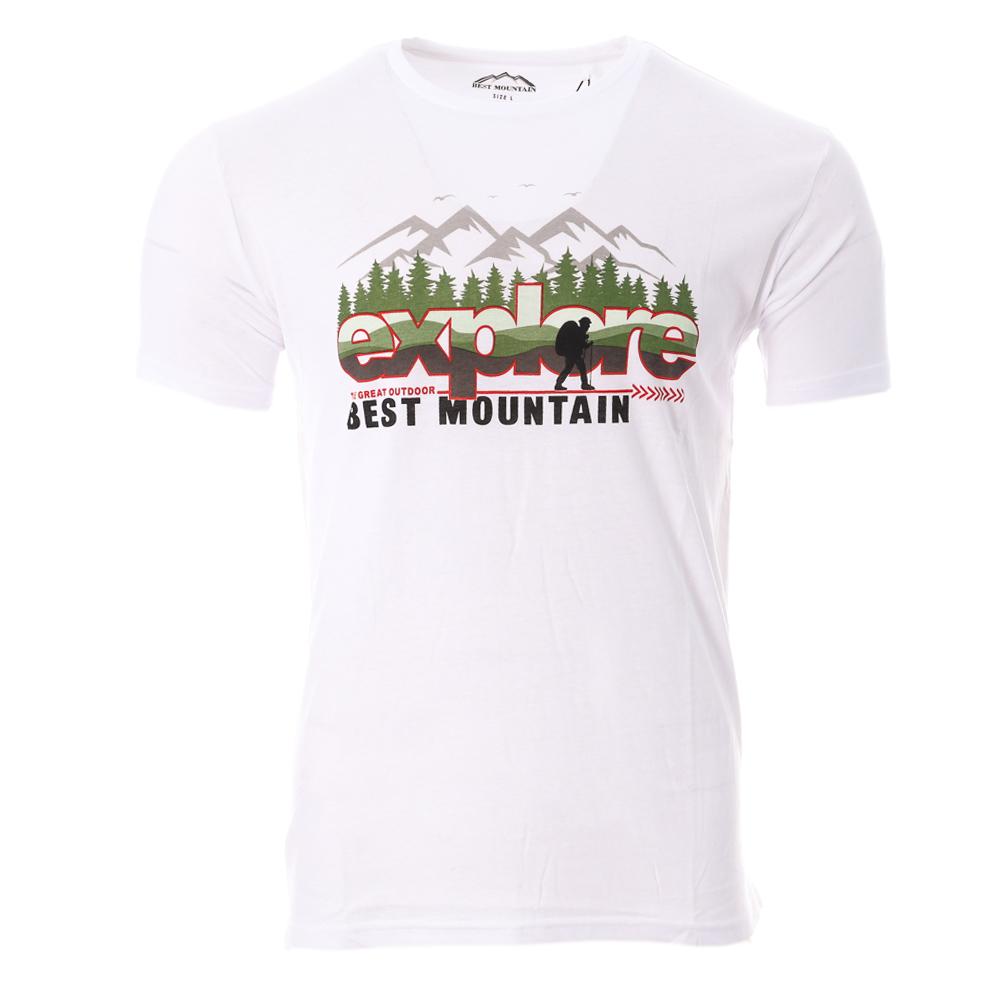 T-shirt Blanc Homme Best Mountain 2002 pas cher