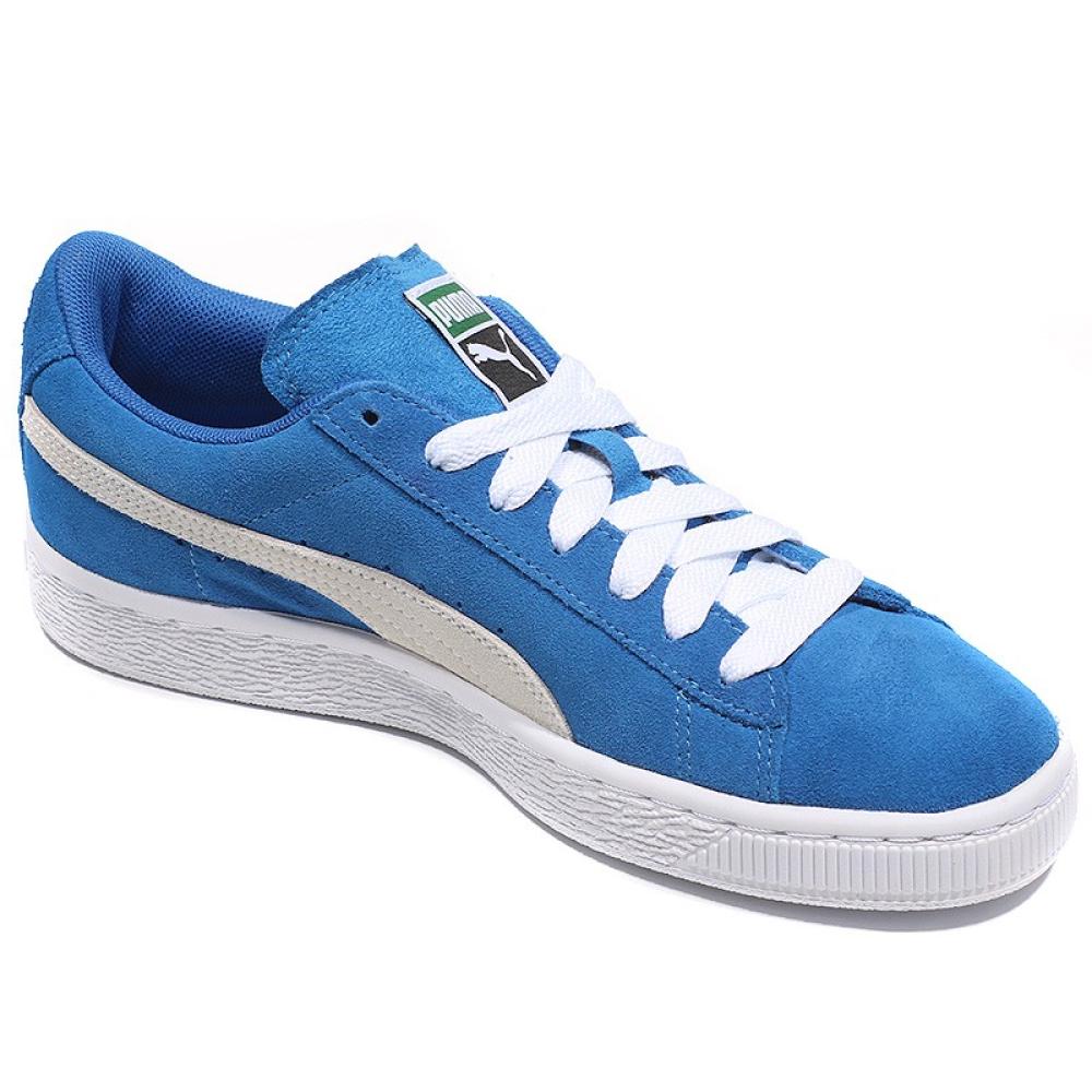 Baskets Bleu Mixte Puma Suède Classique vue 2