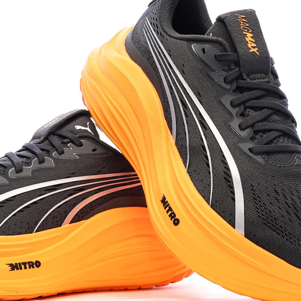 Chaussures de running Grises/orange Homme Puma Magmax Nitro vue 7