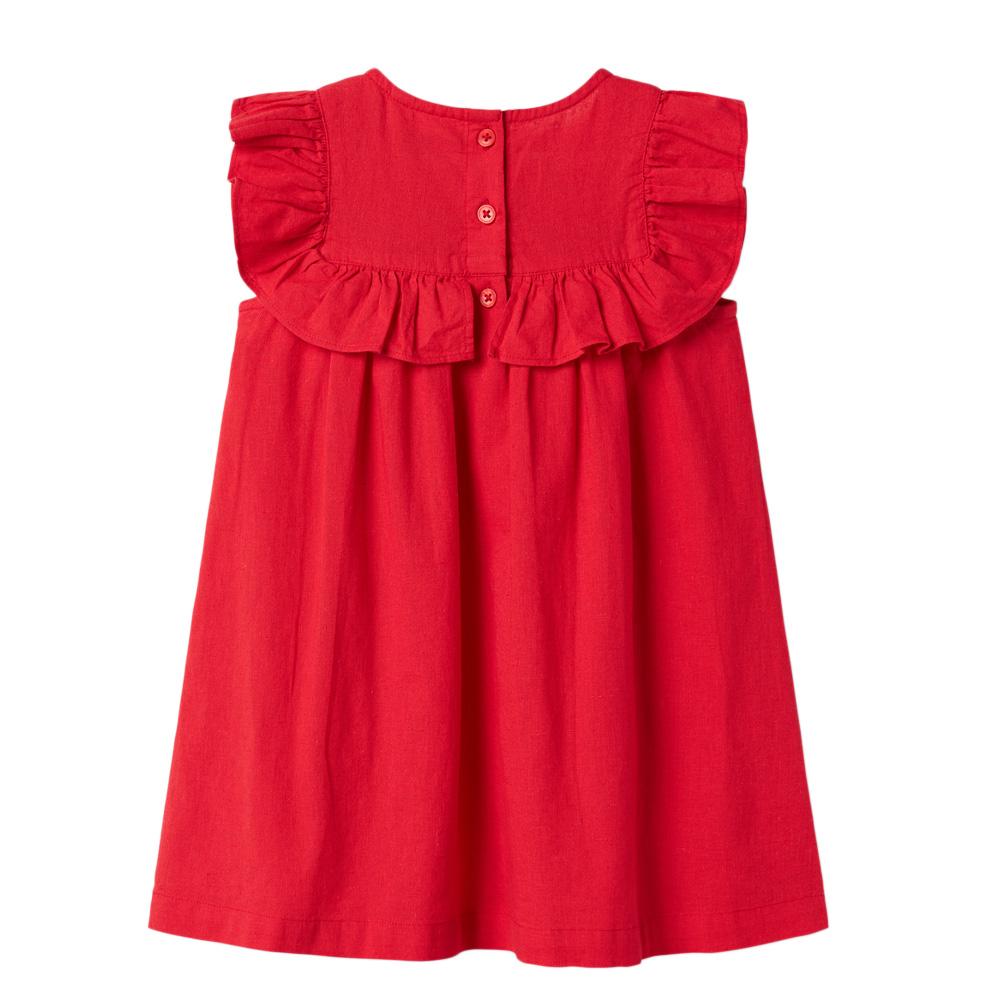 Robe Rouge Fille Name it Alinnen vue 2