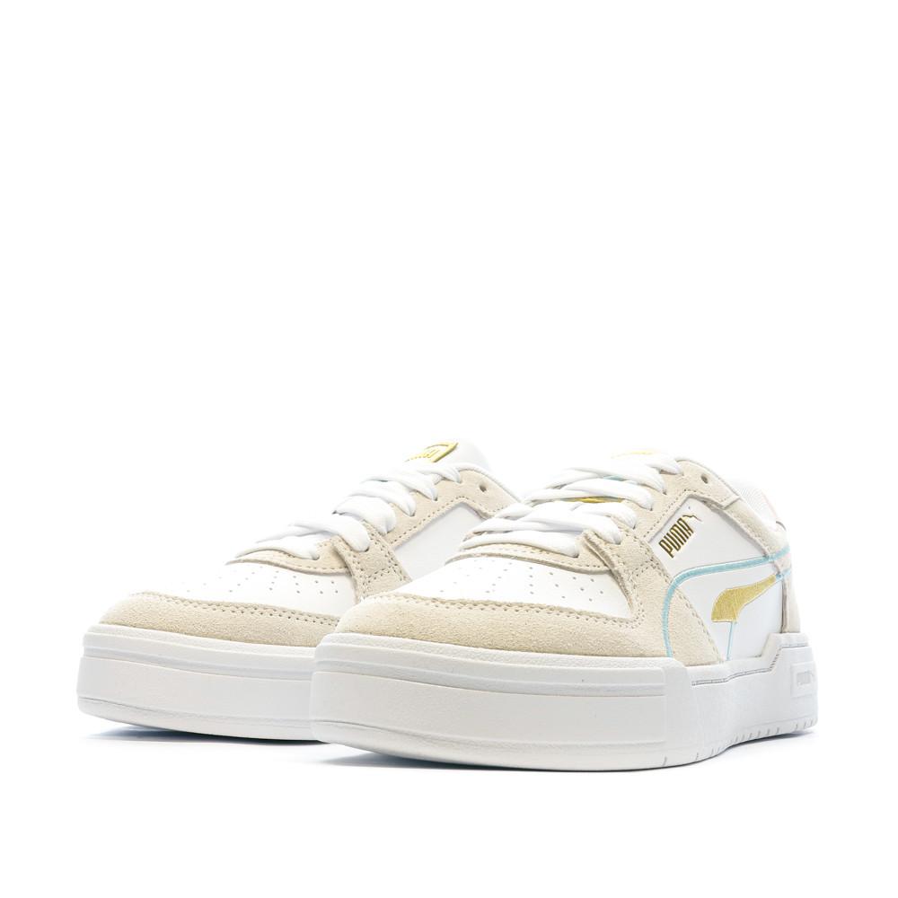 Baskets Blanc/Beige/Jaune Femme Puma Pro Tweak vue 6