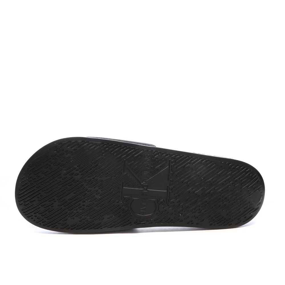 Claquettes Noires Homme Calvin Klein Jeans Slide Monogram vue 2