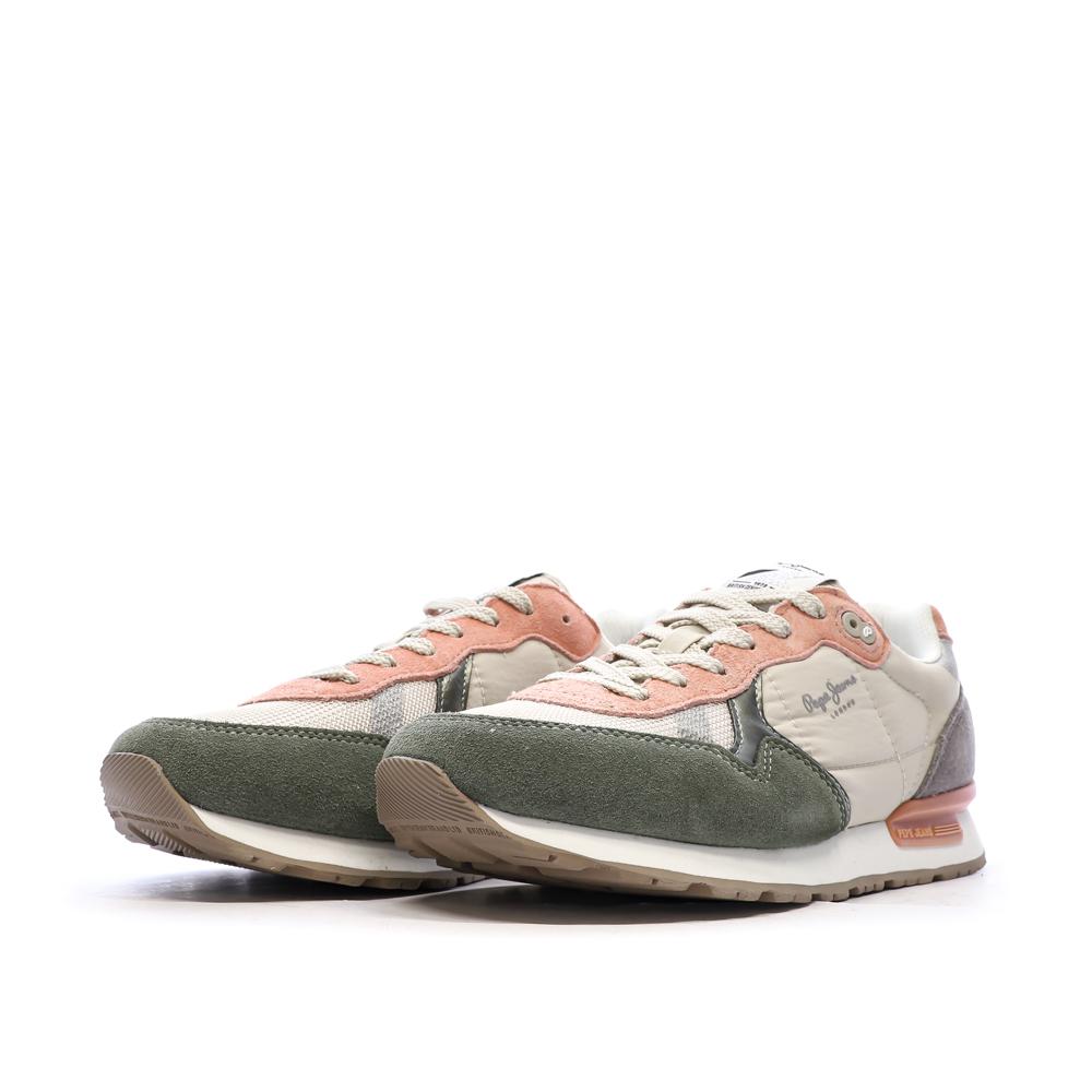 Baskets Beige/Rose Femme Pepe jeans Brit Mixt vue 6