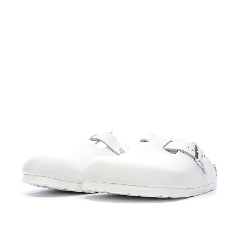 Sabots Blanc Mixte Birkenstock Boston vue 6