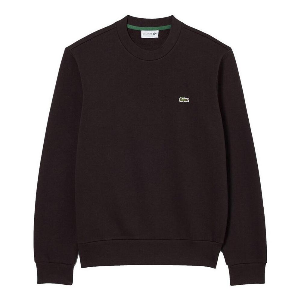 Sweat Noir Homme Lacoste Strip Crew vue 2
