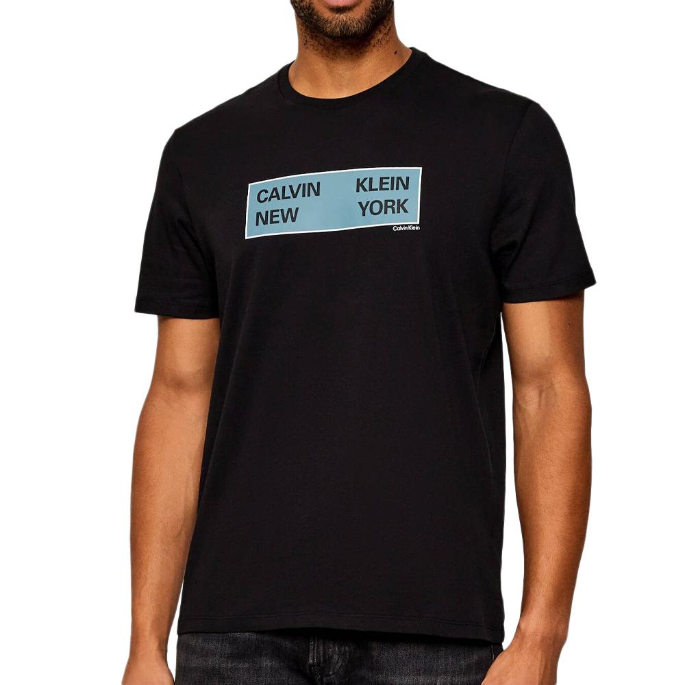 T-Shirt Noir Homme Calvin Klein Jeans Ckny LV04RD816G pas cher