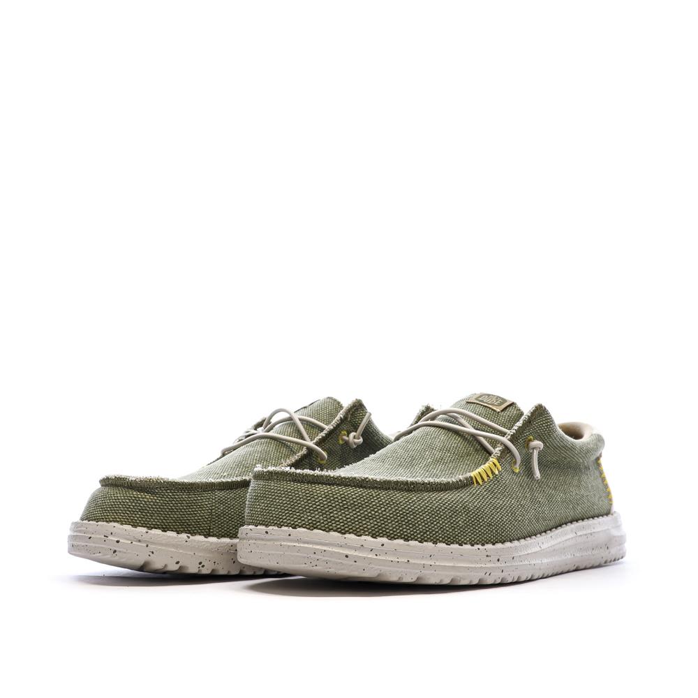 Chaussures Vert Homme Hey Dude Olive vue 6