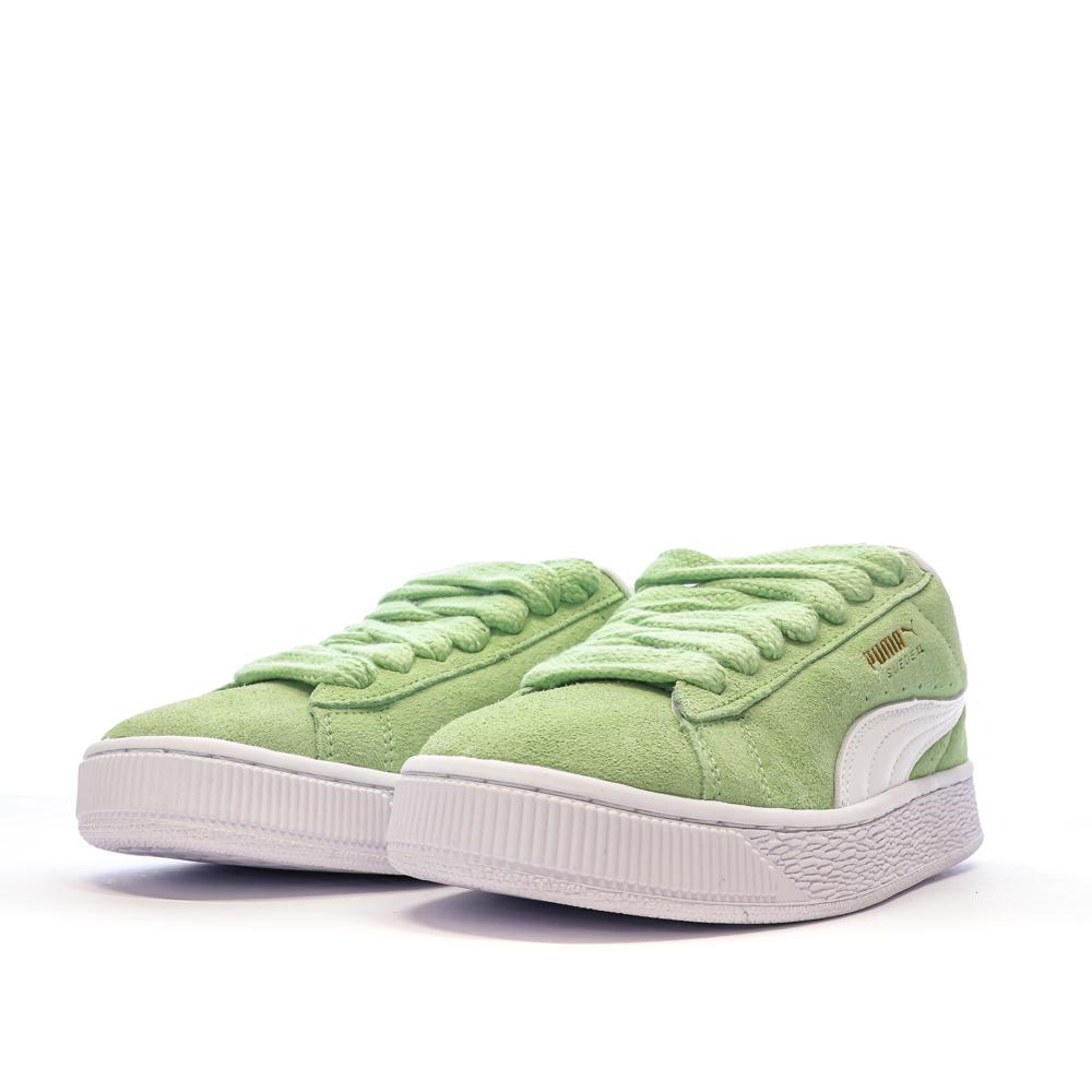 Baskets Vert/Blanc Femme Puma Suede XL vue 6