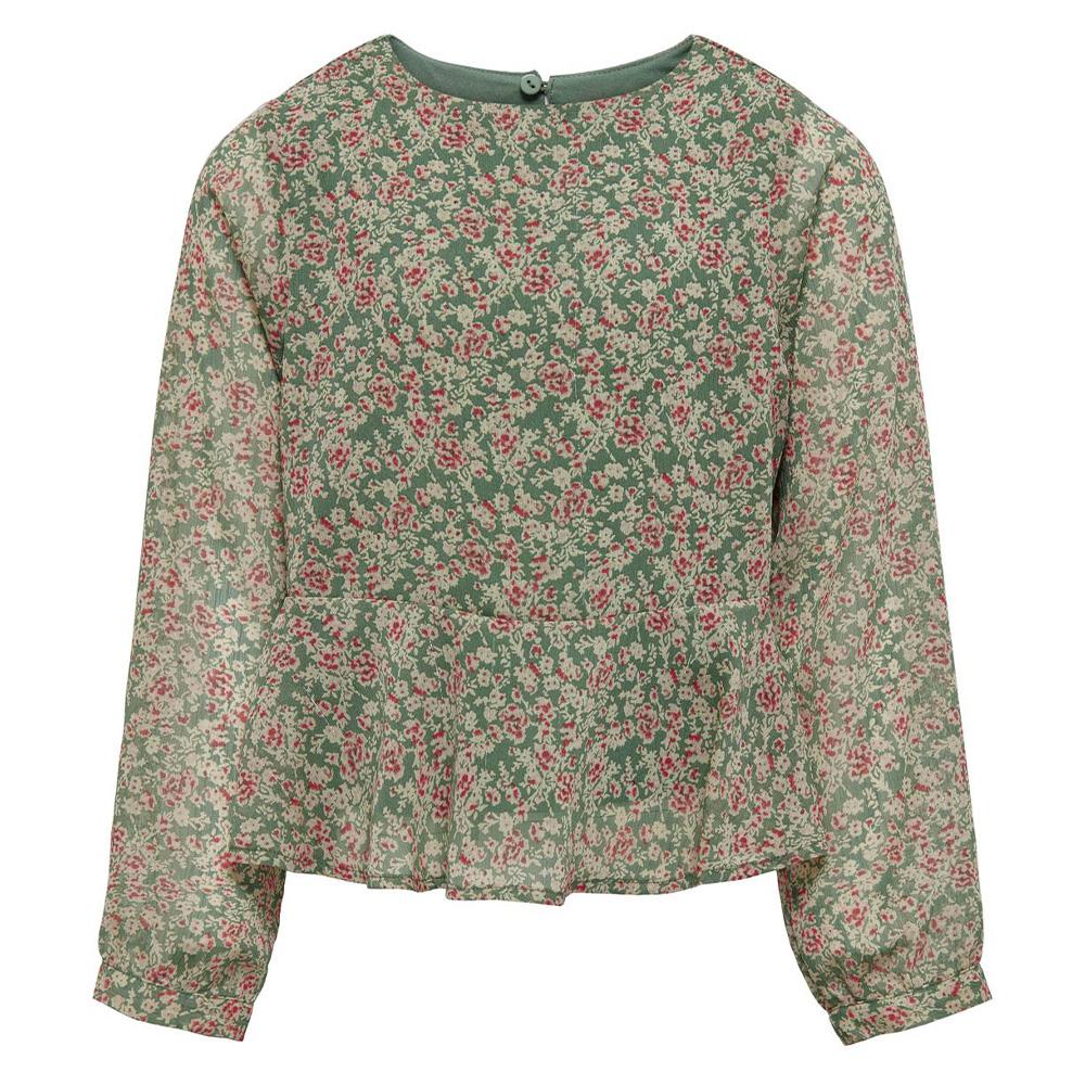 Girl's Fluid Blouse Green/Red Kids ONLY Kogdora affordable