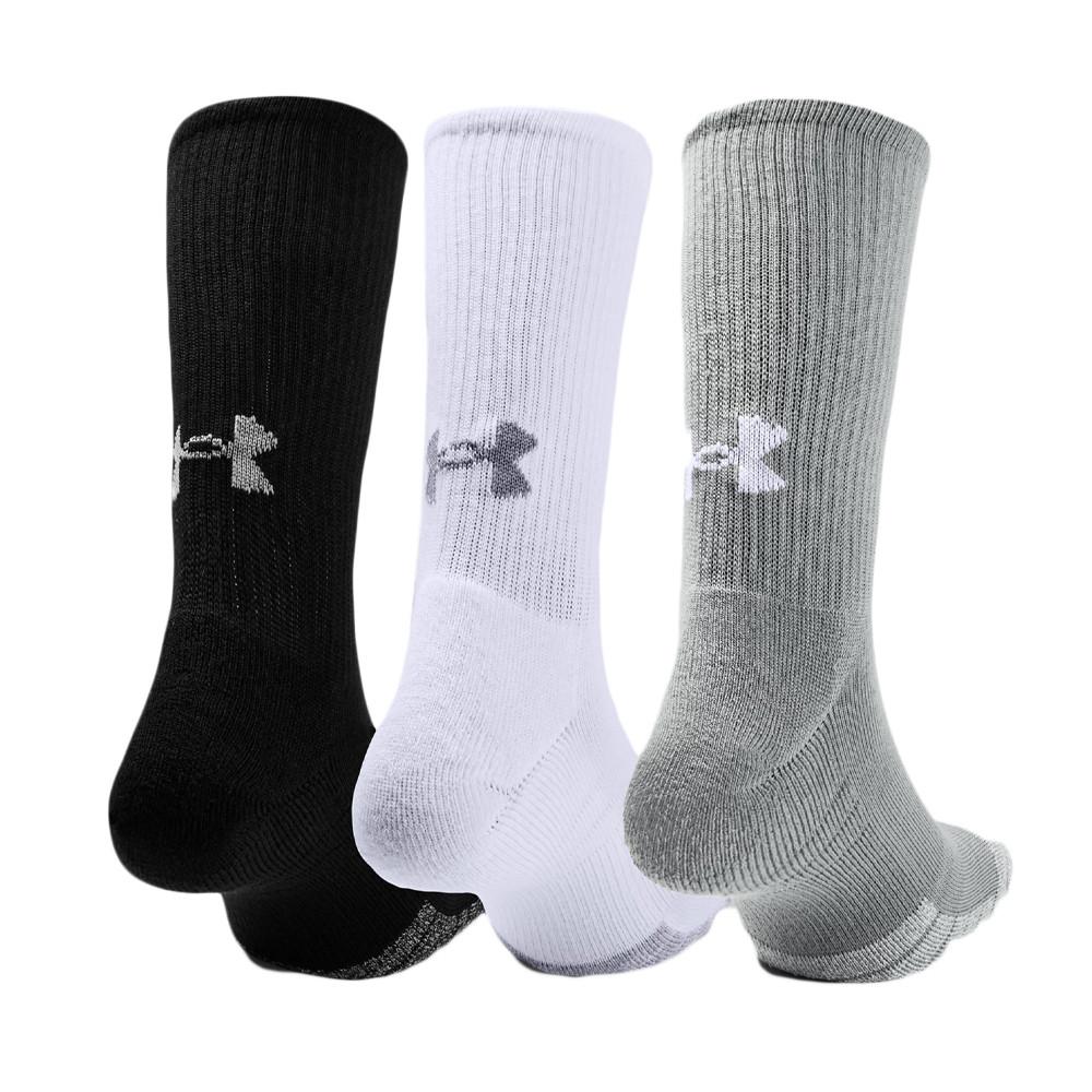 X3 Paires de Chaussettes Blanches/Grises/Noires Homme Under Armour Heatgear vue 2