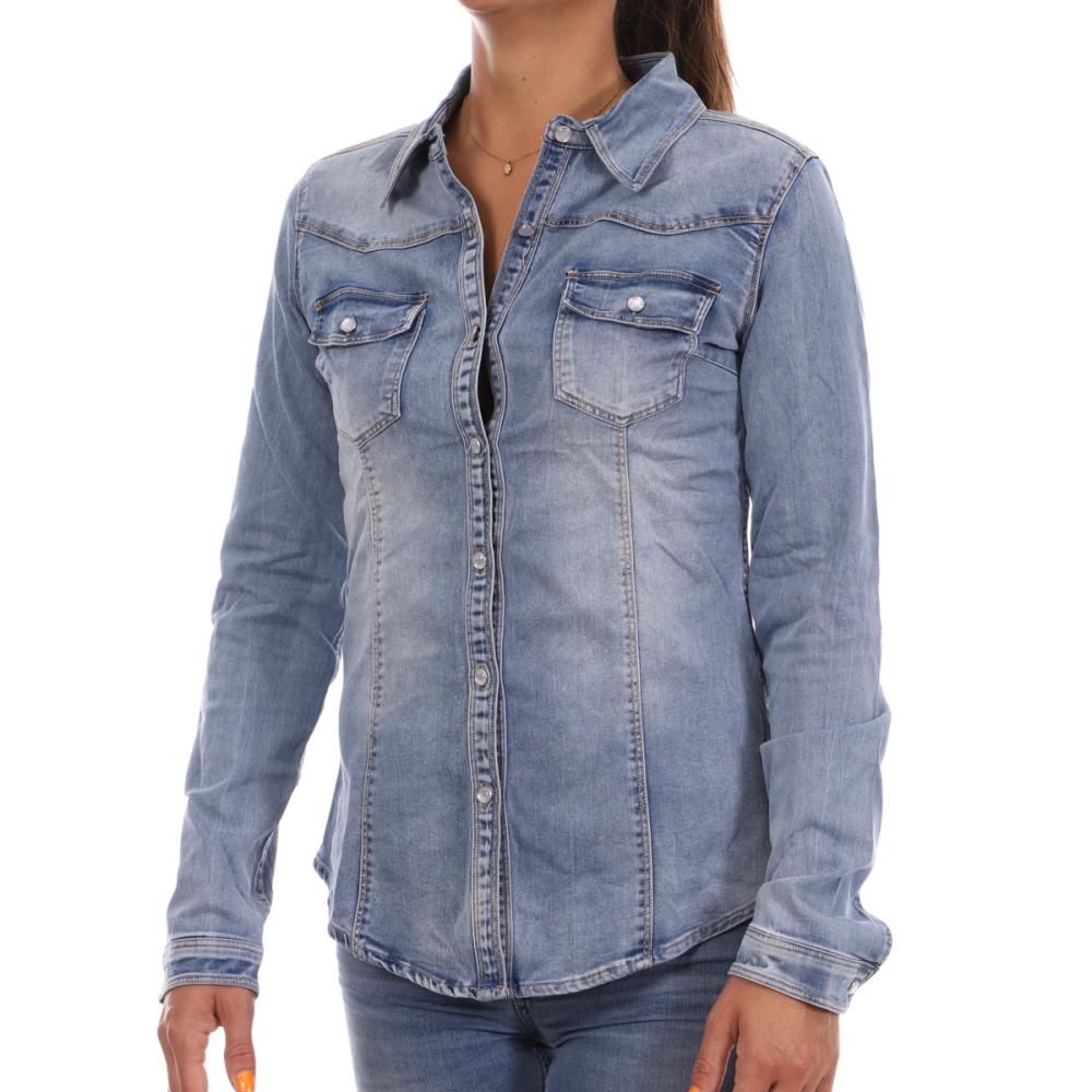 Chemise en Jeans Bleu Femme Monday Premium