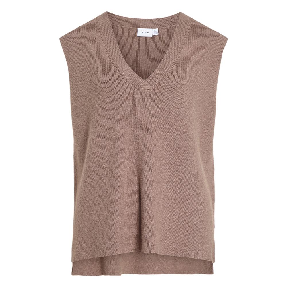 Pull Sans Manches Beige Femme Vila Vichelle pas cher