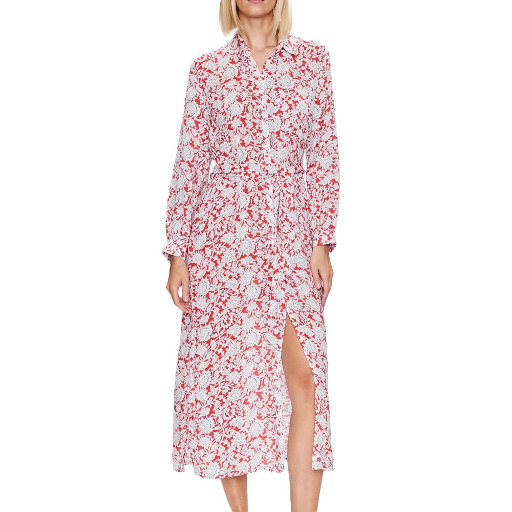 Robe Rouge à Motifs Femme Pepe jeans Perah pas cher
