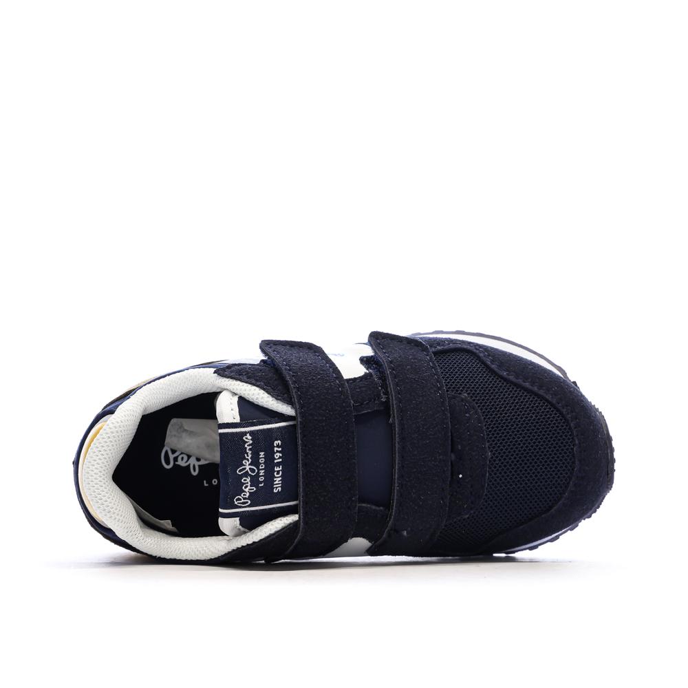 Marineblaue Sneaker für Mädchen von Pepe Jeans London Band Ansicht 4