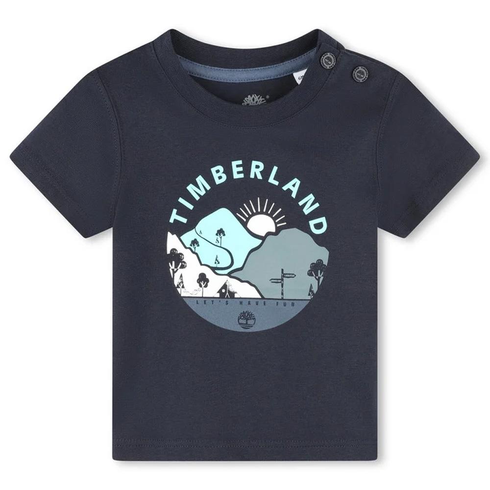 T-Shirt Bleu Bébé Timberland T60102 pas cher