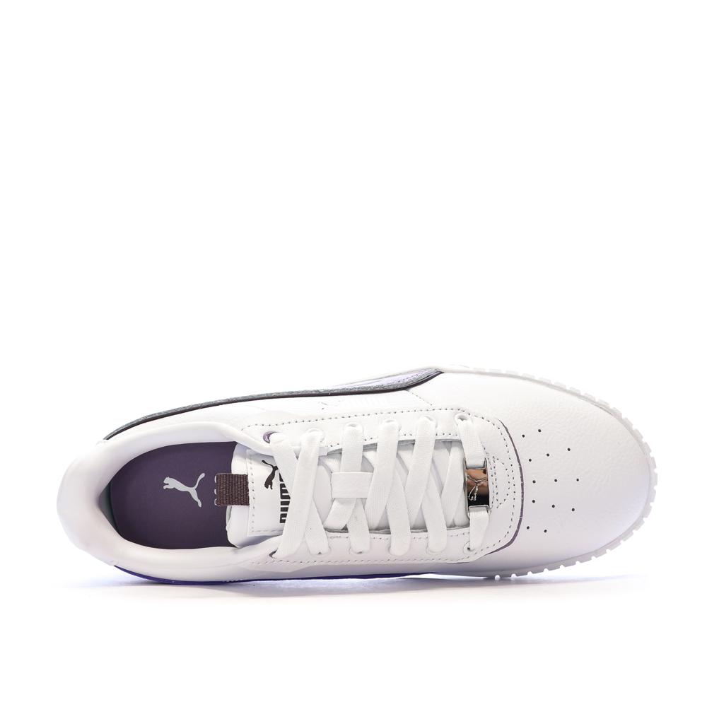 Baskets Blanches/Violettes Femme Puma Carina 2.0 vue 4
