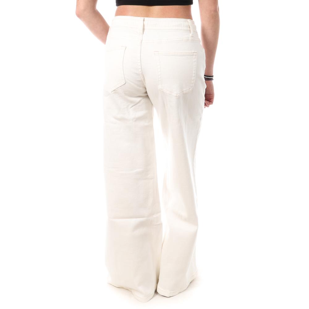 Jean Large Blanc Femme Monday Premium Cordon vue 2