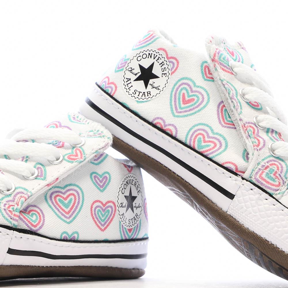 Baskets Blanche/Vert/Rose à Imprimés Bébé Converse Cribster vue 7