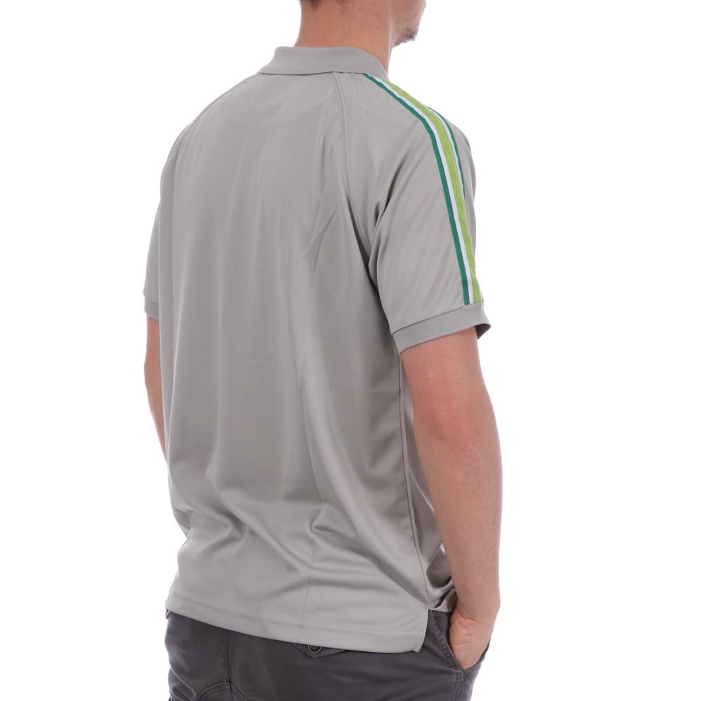 Polo gris bandes vertes homme Hungaria Training Pro vue 2