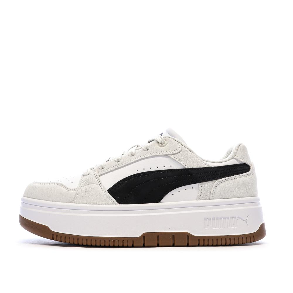 Baskets Blanches/Noires Femme Puma Rebound Low pas cher