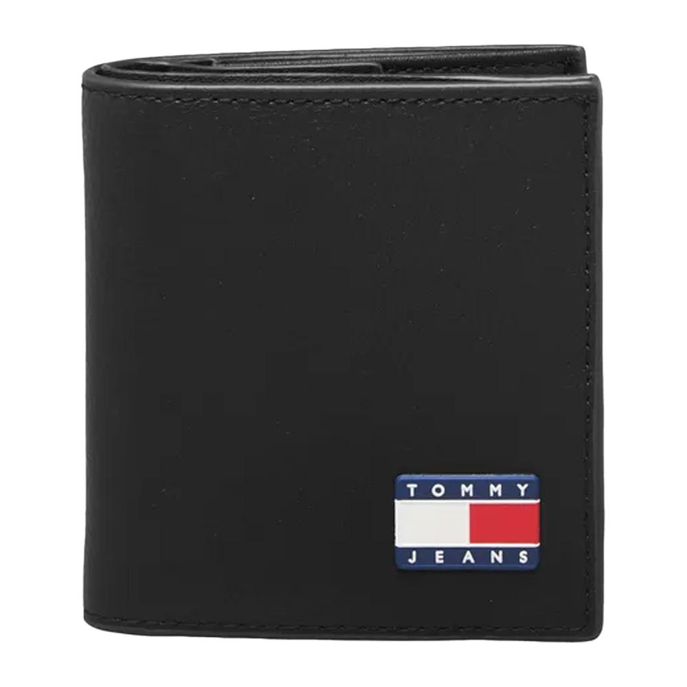 Portefeuille Noir Homme Tommy Hilfiger Heritage pas cher