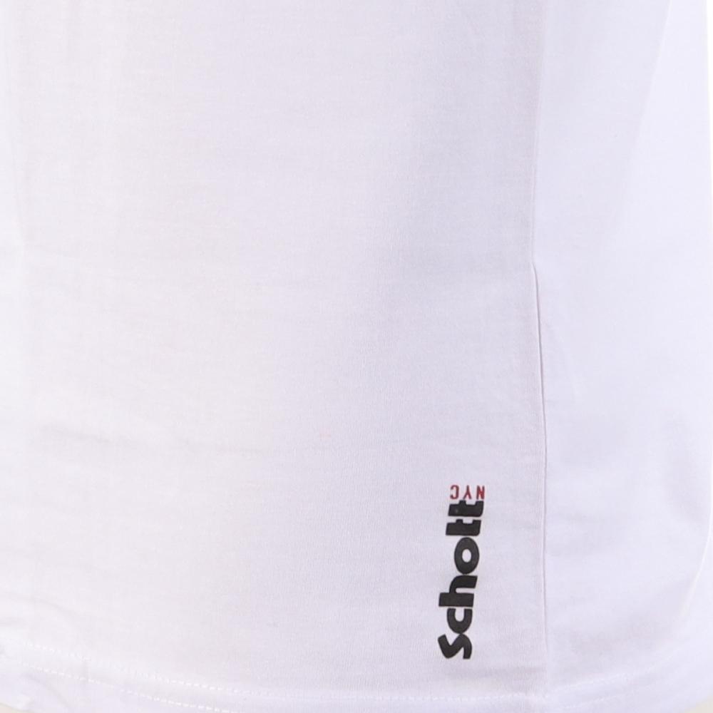 T-shirt Blanc Homme Schott Lloyd vue 3