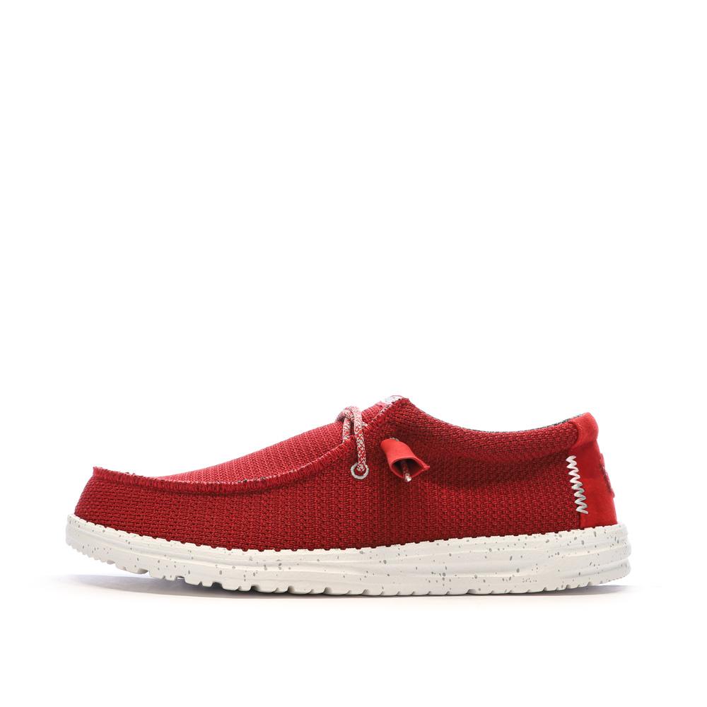 Chaussures Rouge Homme Hey Dude Wally Sport Mesh pas cher