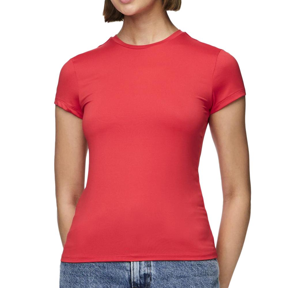 T-Shirt Rouge Femme Pieces Fylla pas cher