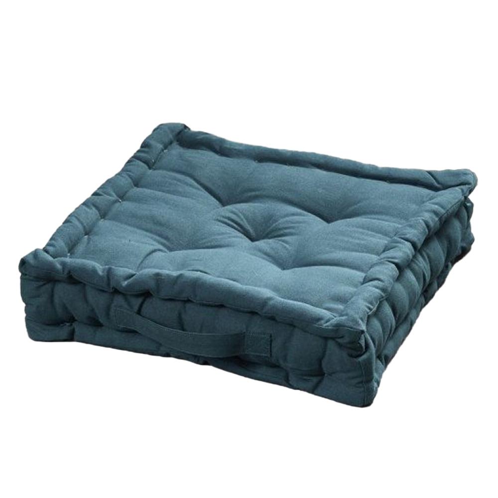 Coussin de Sol Bleu Canard Today 40x40x10cm pas cher