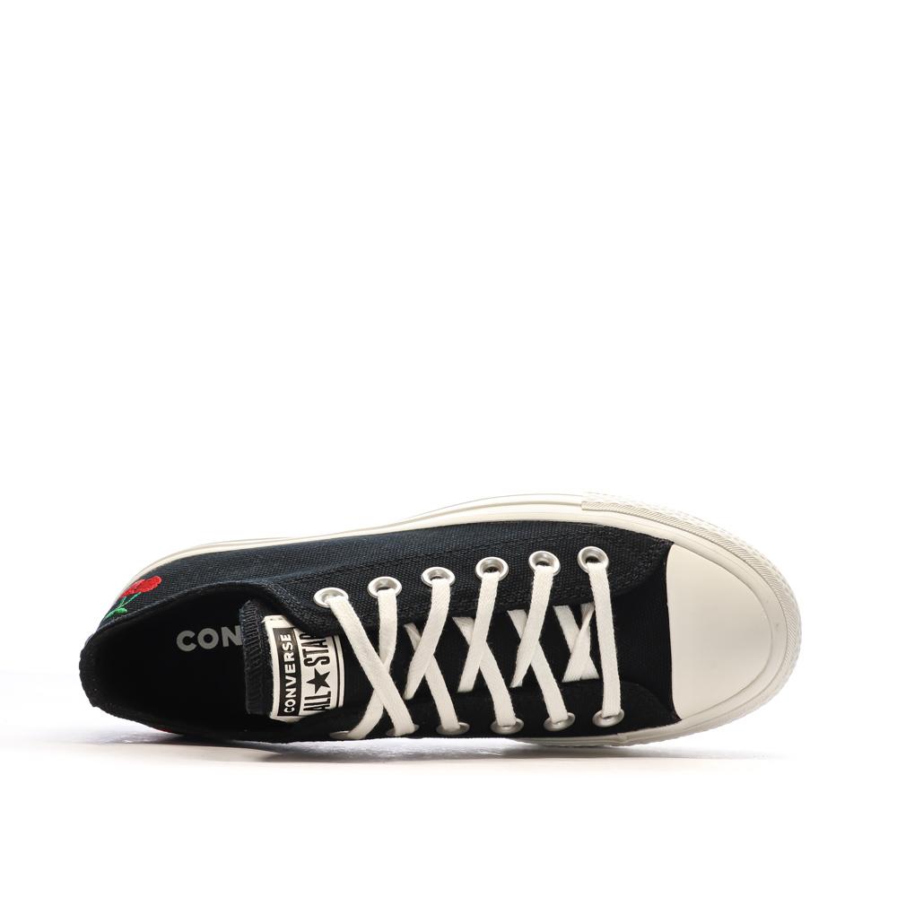 Baskets Noirs Femme Converse All Star Lift Platform Cherries vue 4