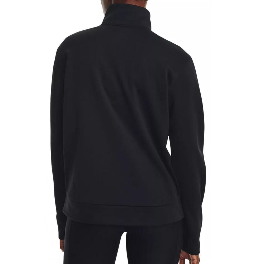 Sweat 1/4 de Zip Noir Femme Under Armour Fleece vue 2