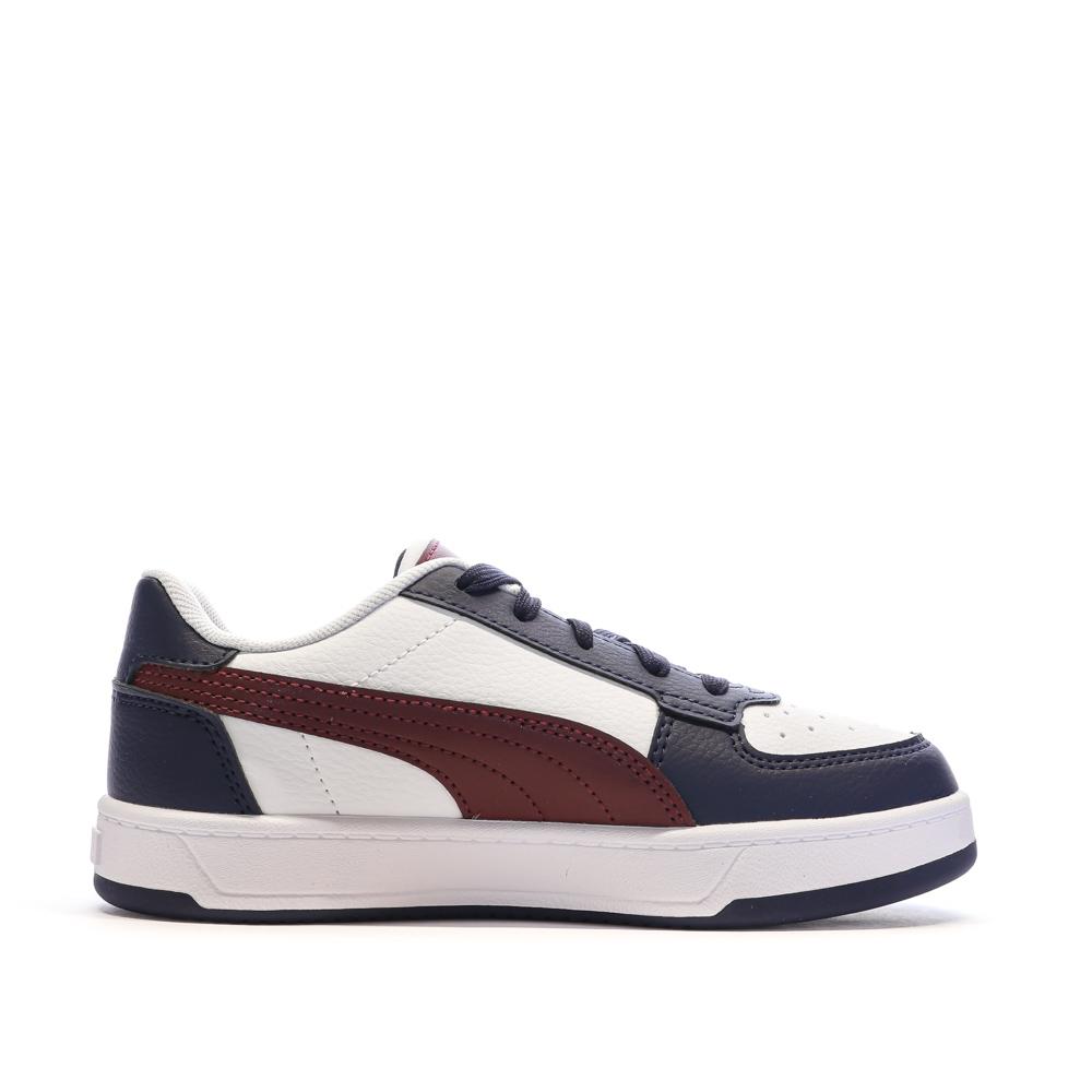Baskets Blanches/Bordeaux/Noires Garçon Puma Caven vue 2