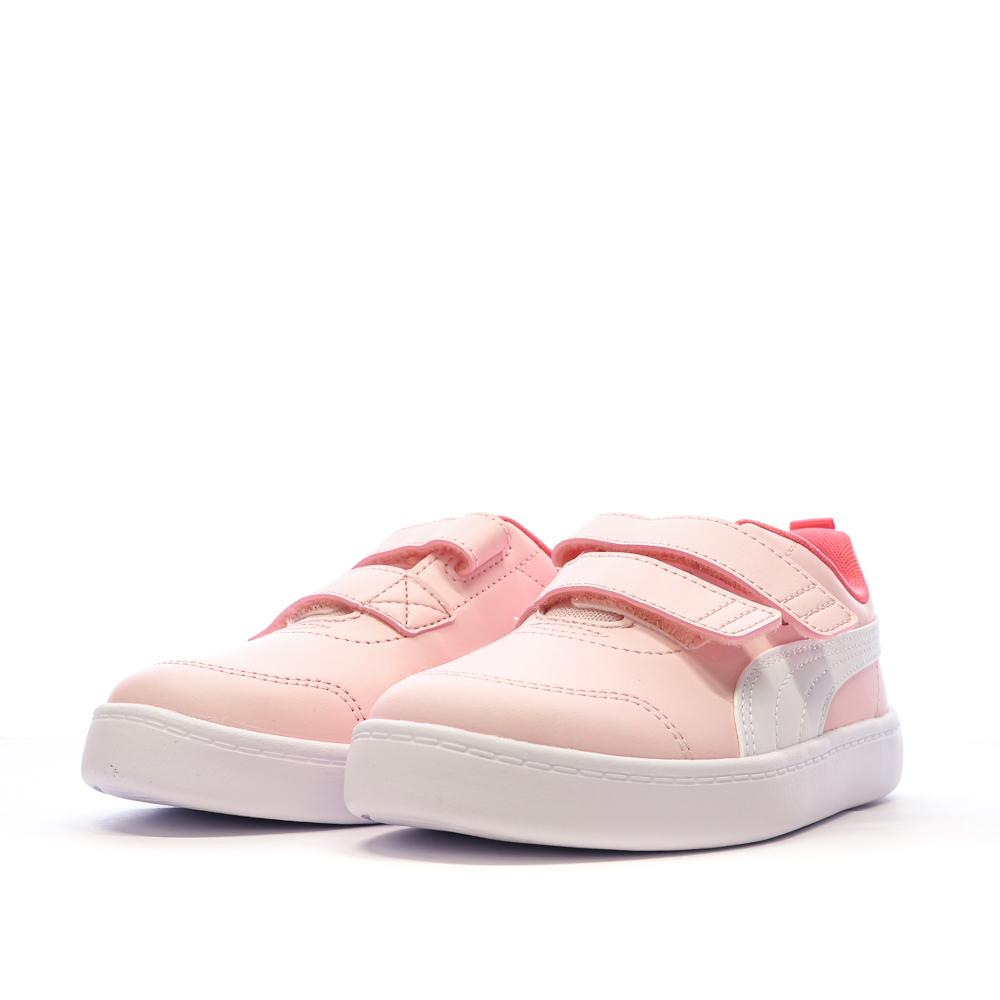 Baskets Roses Fille Puma Courtflex vue 6