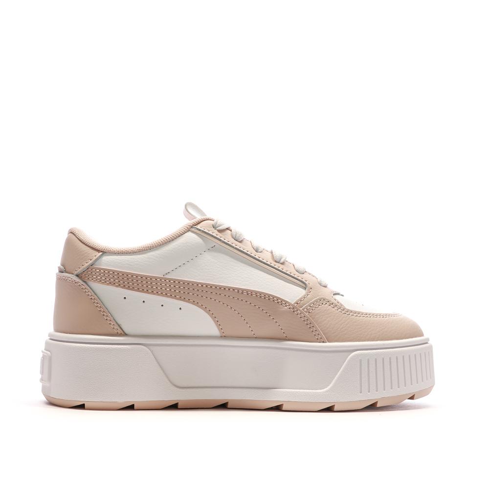Baskets Blanc/Vieux Rose Femme Puma Karmen Rebelle vue 3