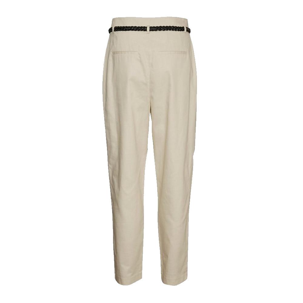 Pantalon Écru Femme Vero Moda Katie vue 2