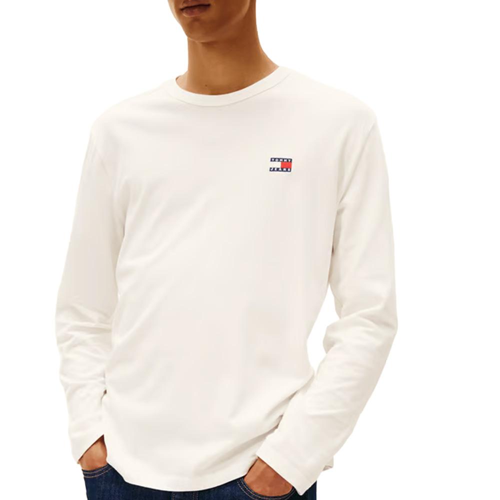T-Shirt Ecru Homme Tommy Hilfiger Badge pas cher