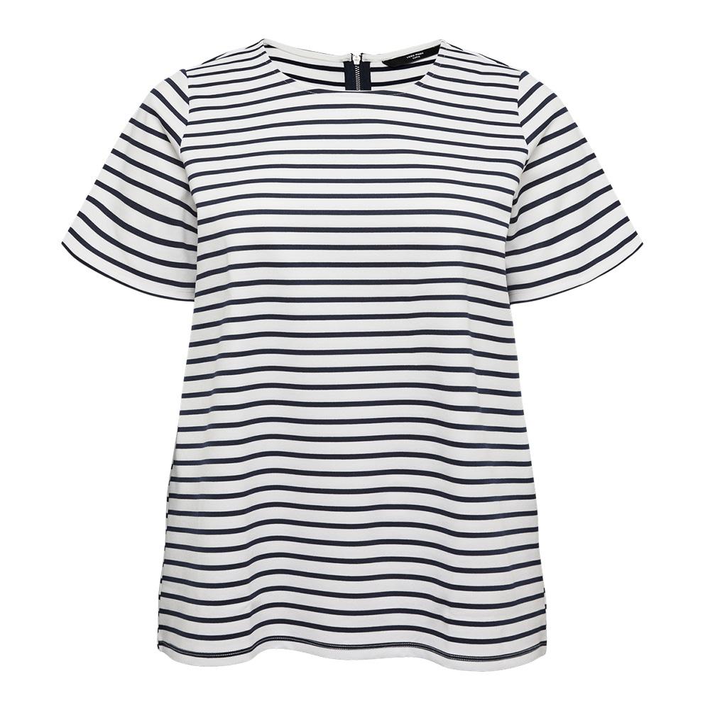 T-Shirt Blanc/Noir Femme Vero Moda Vmcabby pas cher