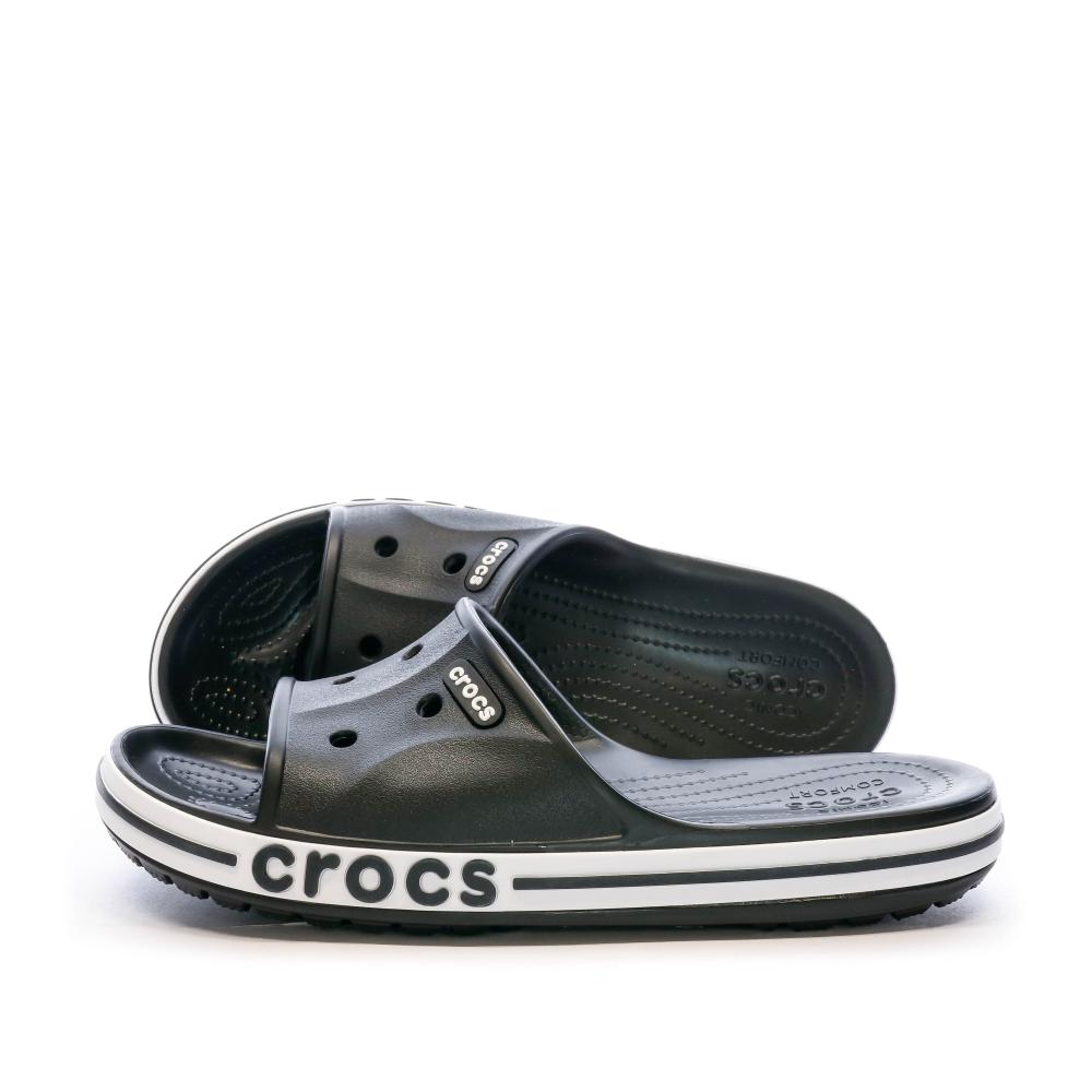 Claquettes Crocs Noires Homme Bayaband Slide pas cher