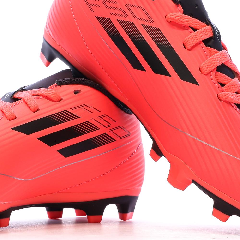 Chaussures de football Rouges/Noires Garçon Adidas Messi vue 7