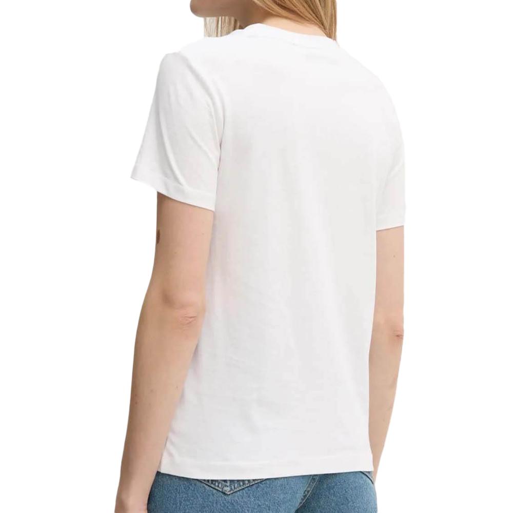 T-shirt Blanc Femme Calvin Klein Jeans Label Regular vue 2