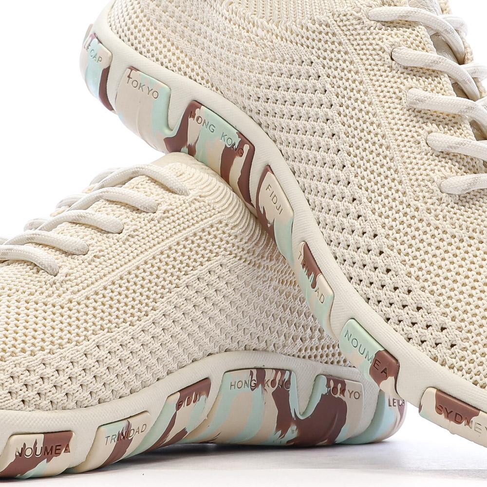 Zapatillas deportivas beige para mujer TBS Tennis Eco Pet Camo ver 7
