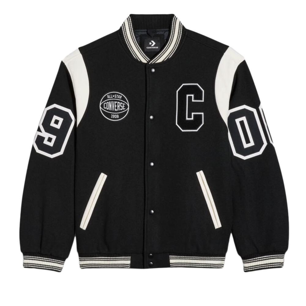 Chaqueta Converse Luxury Varsity Bomber Negro, Hombre barato