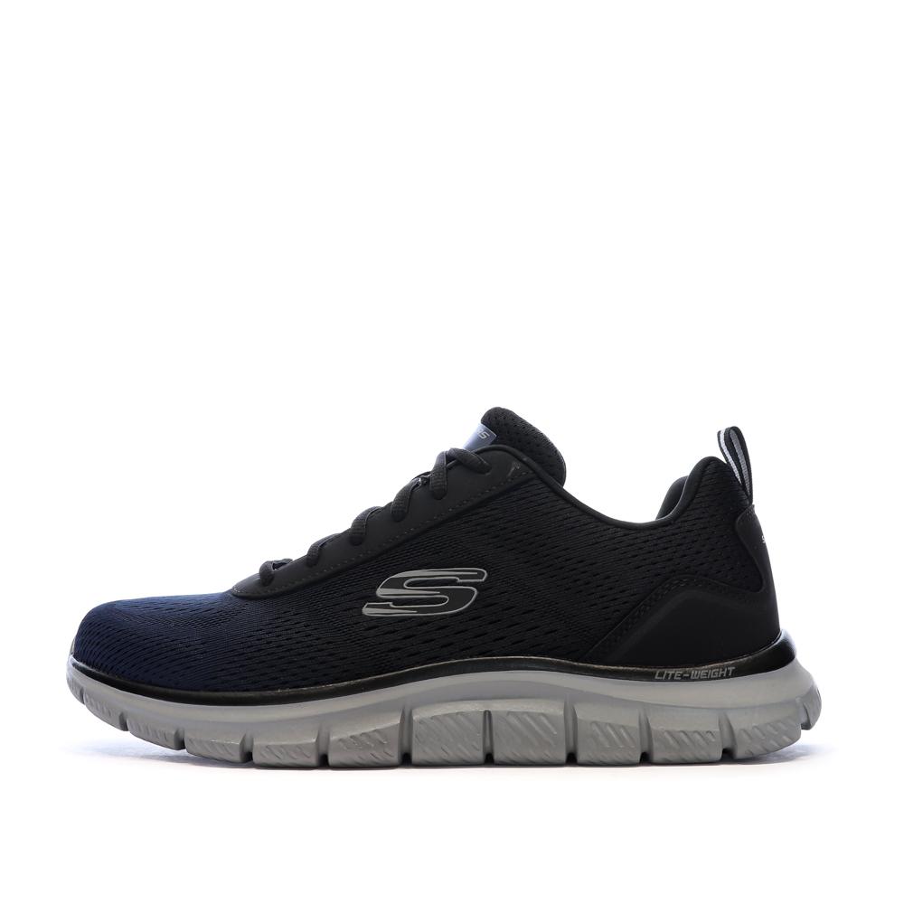 Baskets Noir/Marine Homme Skechers Track-Ripkent pas cher