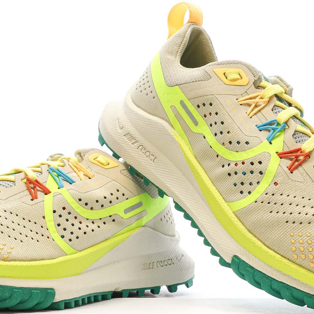 Chaussures de Trail Beige/Jaune Femme Nike React Pegasus vue 7