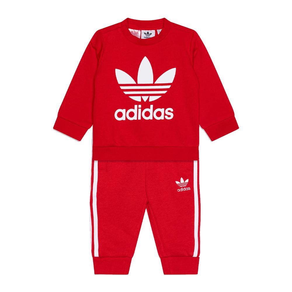 Survêtement Rouge Garçon Adidas Crew Set pas cher