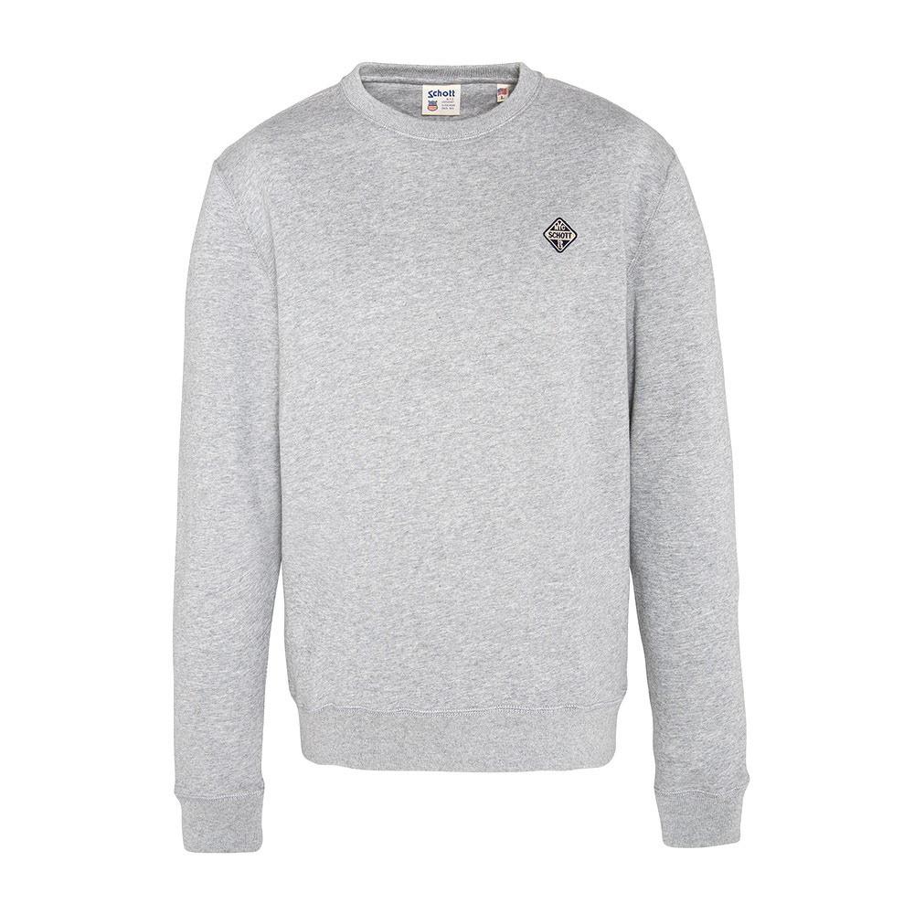 Sweat Gris Homme Schott Patch pas cher