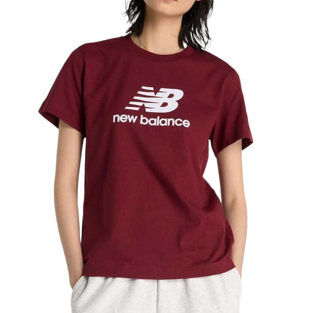 T-Shirt Bordeaux Femme New Balance Sport Essentials pas cher